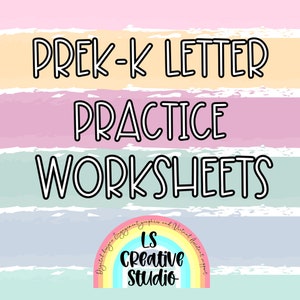 Planilhas de prática de letras PreK-K | livro de exercícios de reconhecimento de alfabeto para pré-escola | tarefas escolares em casa