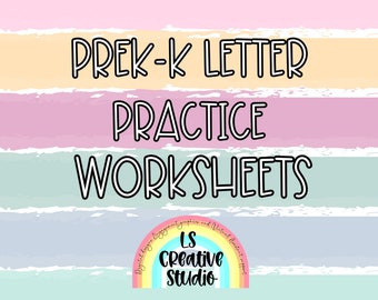 Feuilles de travail sur les lettres PreK-K | cahier de reconnaissance de l'alphabet pour le préscolaire | devoirs d'école à la maison
