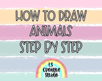 How to Draw Animals: Step-by-step drawing guide printable pages | drawing workbook for kids | busy pages