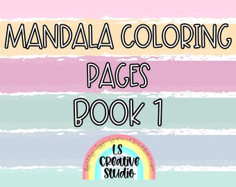 Mandala Printable Coloring Pages | Art activity for kids and adults | Book 1