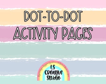 Dot-to-Dot activity pages for kids | Kid's fun work