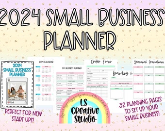 2024 small business planner | new business start up | small business owner printable planner