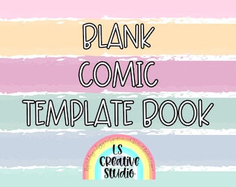 Blank Comic Book Template Pages | Create your own comic book activity | Printable comic book art