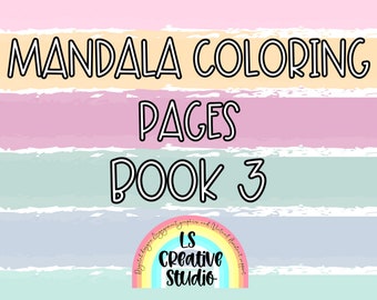 Mandala Printable Coloring Pages | mandala art pages | Book 3