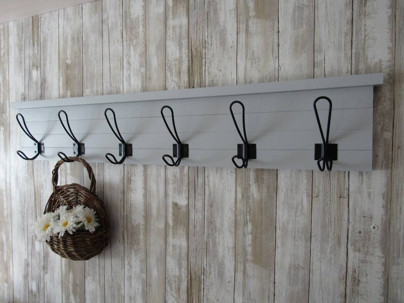 Rustic Coat Rack Wall Mountfarmhouse Coat Rackfarmhouse Etsy