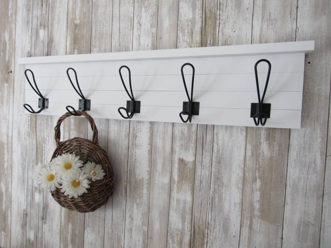 Farmhouse Coat Rack Wall Mountrustic Coat Rackfarmhouse Etsy
