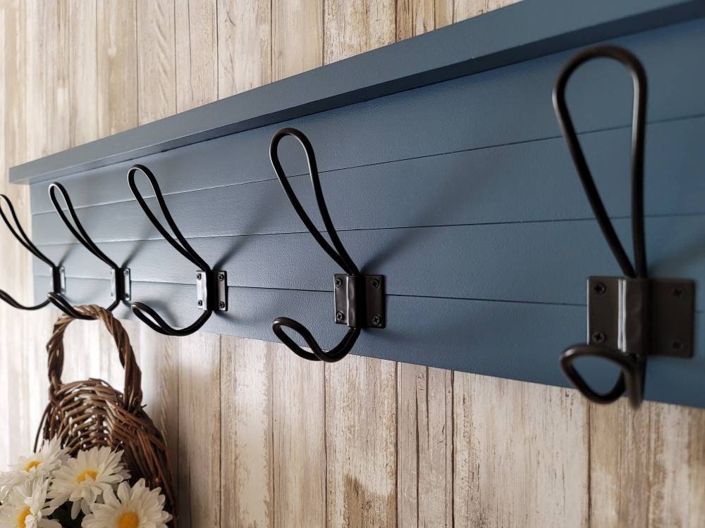 Coastal Wood Coat RackRustic Coat Rack Wall MountFarmhouse Etsy