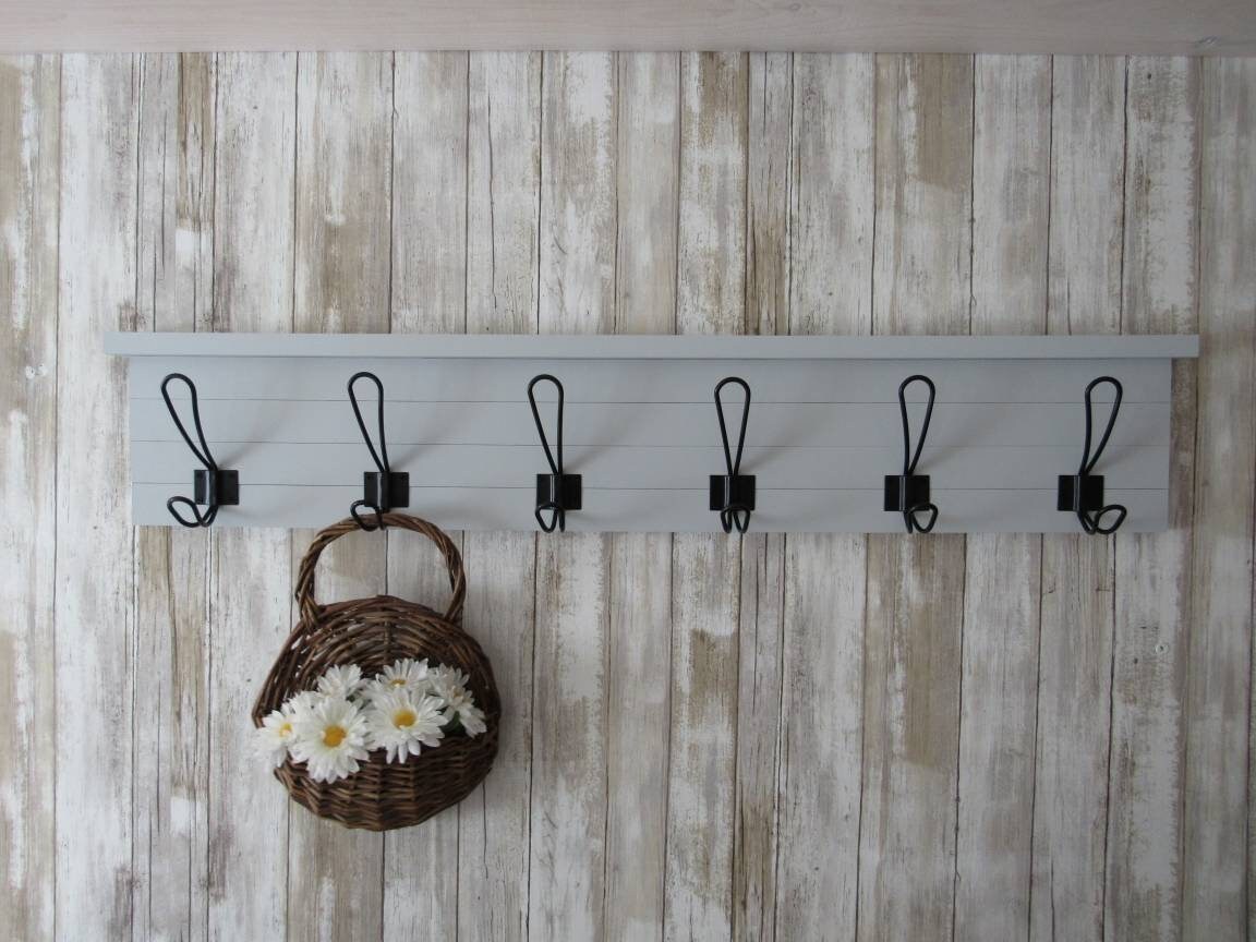 Rustic Coat Rack Wall Mountfarmhouse Coat Rackfarmhouse Etsy