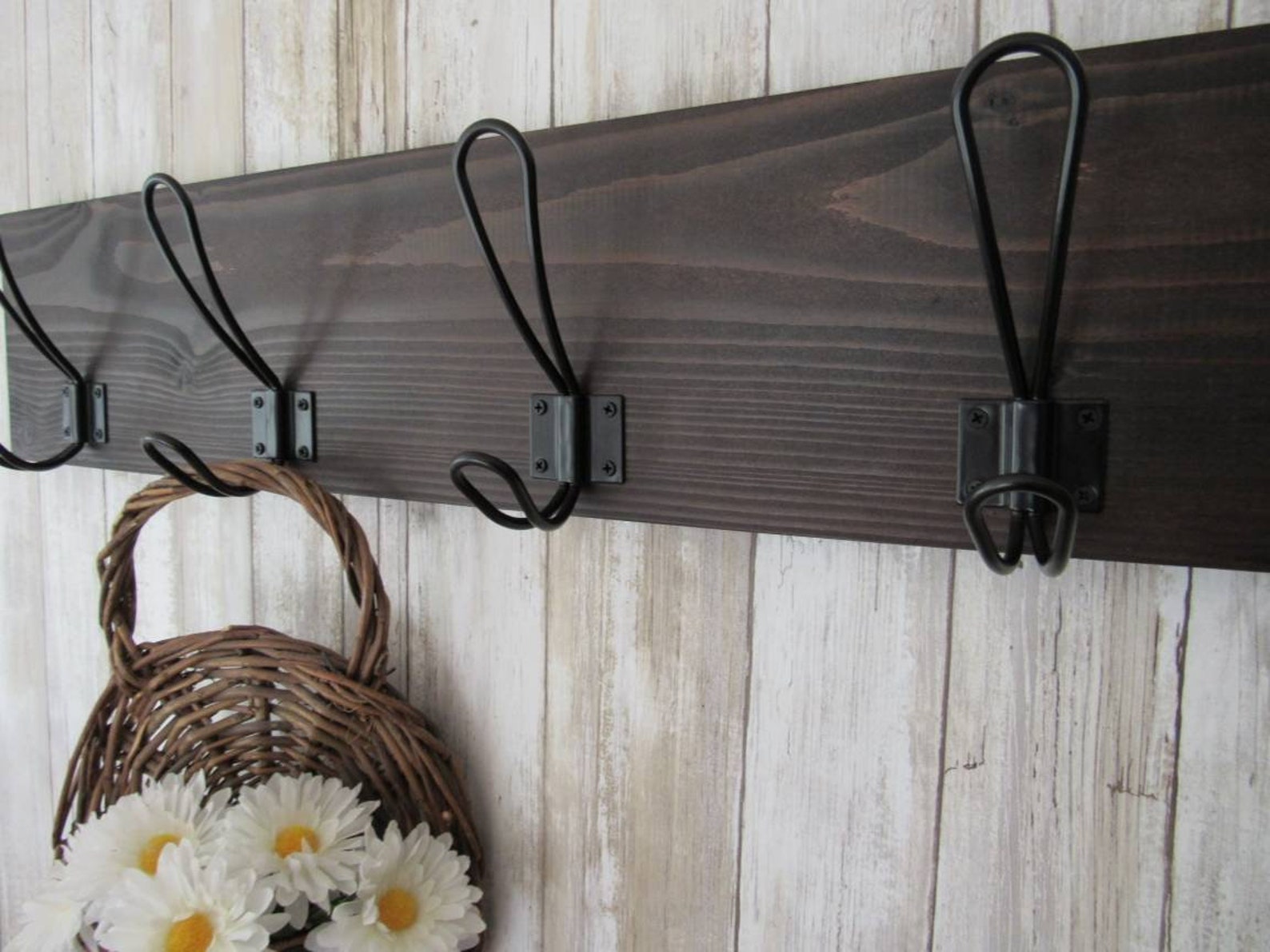 Rustic Coat Rack Wall MountFarmhouse Coat RackFarmhouse Etsy