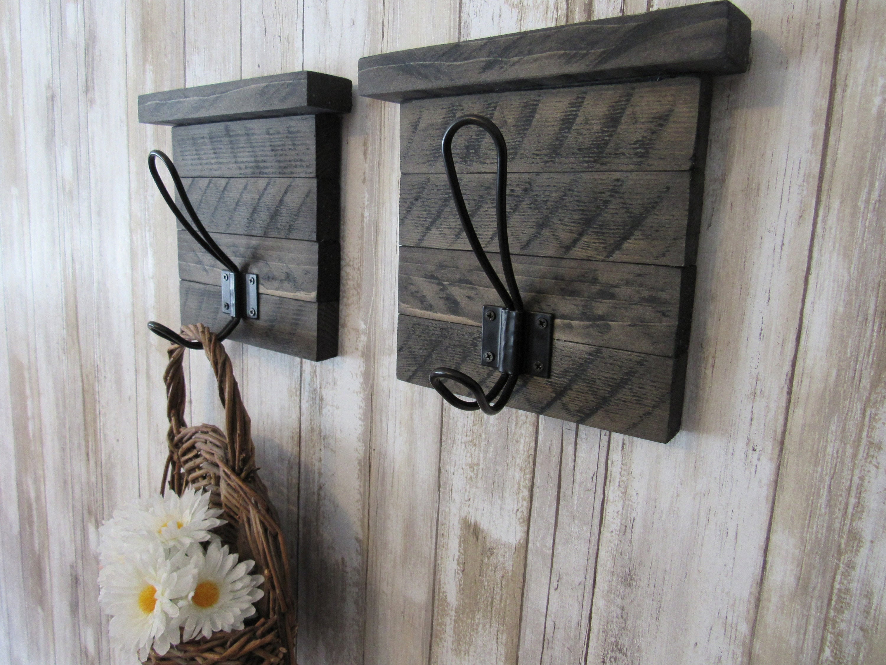 Rustic Coat Rack Wall MountFarmhouse Coat RackFarmhouse Etsy