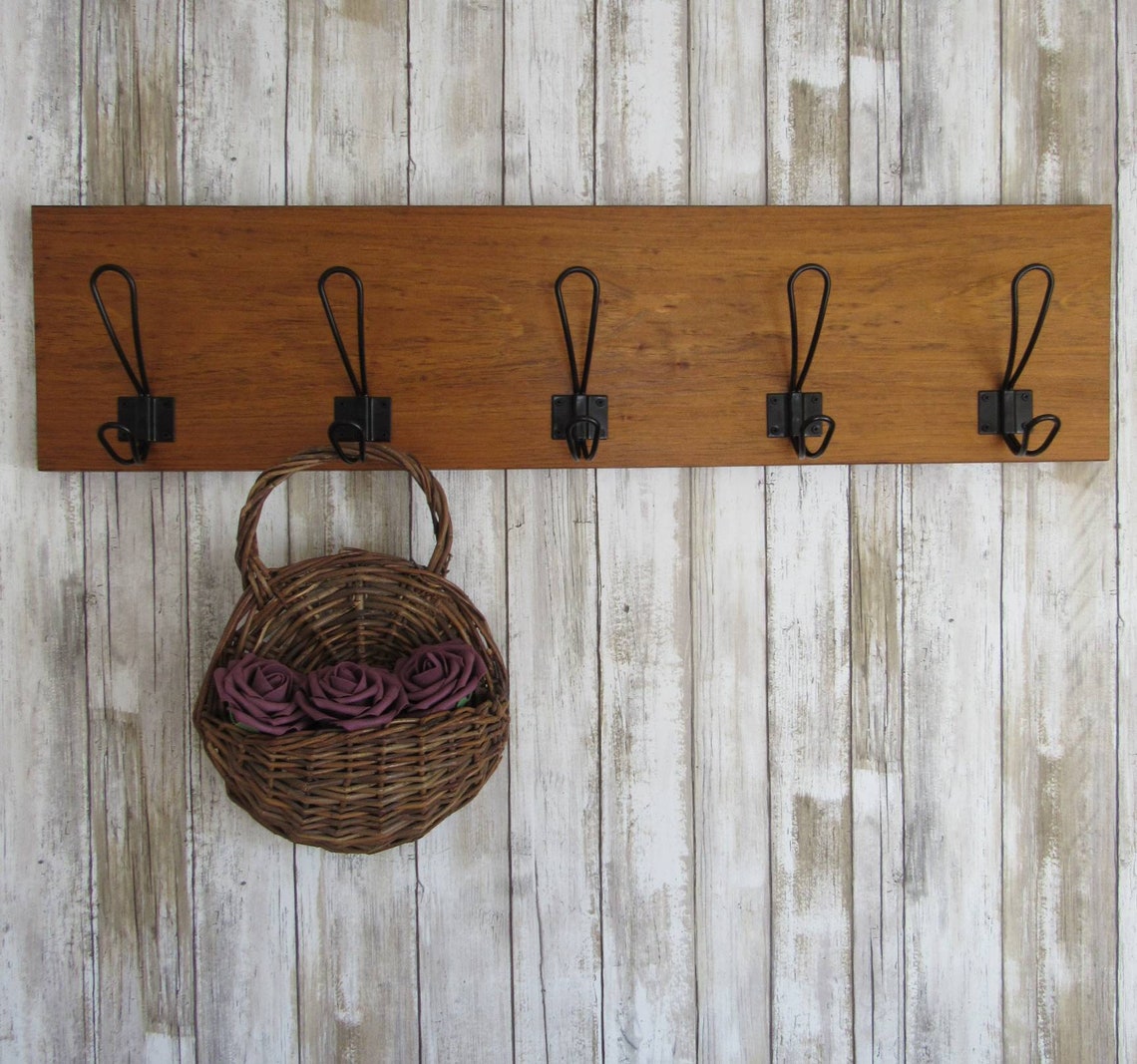 Rustic Coat Rack Wall Mountfarmhouse Coat Rackfarmhouse Etsy