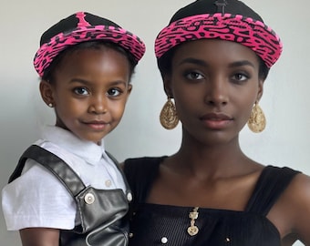 Mamma & Jag-kepsar, Mamma och Jag Snapback, Matchande Mamma och Dotter-kepsar med platta brätten, Mamma och Mini Snapback Duo Set