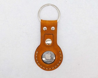 Leather Apple AirTag Holder Pattern: Keyhole Design (PDF & SVG Download)