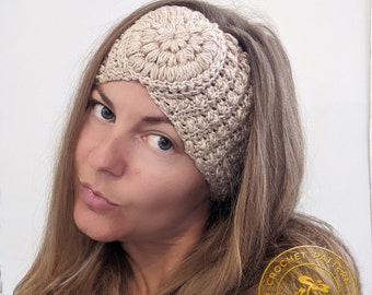 CROCHET EARWARMER PATTERN | earwarmer pattern | crochet headband pattern | headband pattern | Poppy Shop