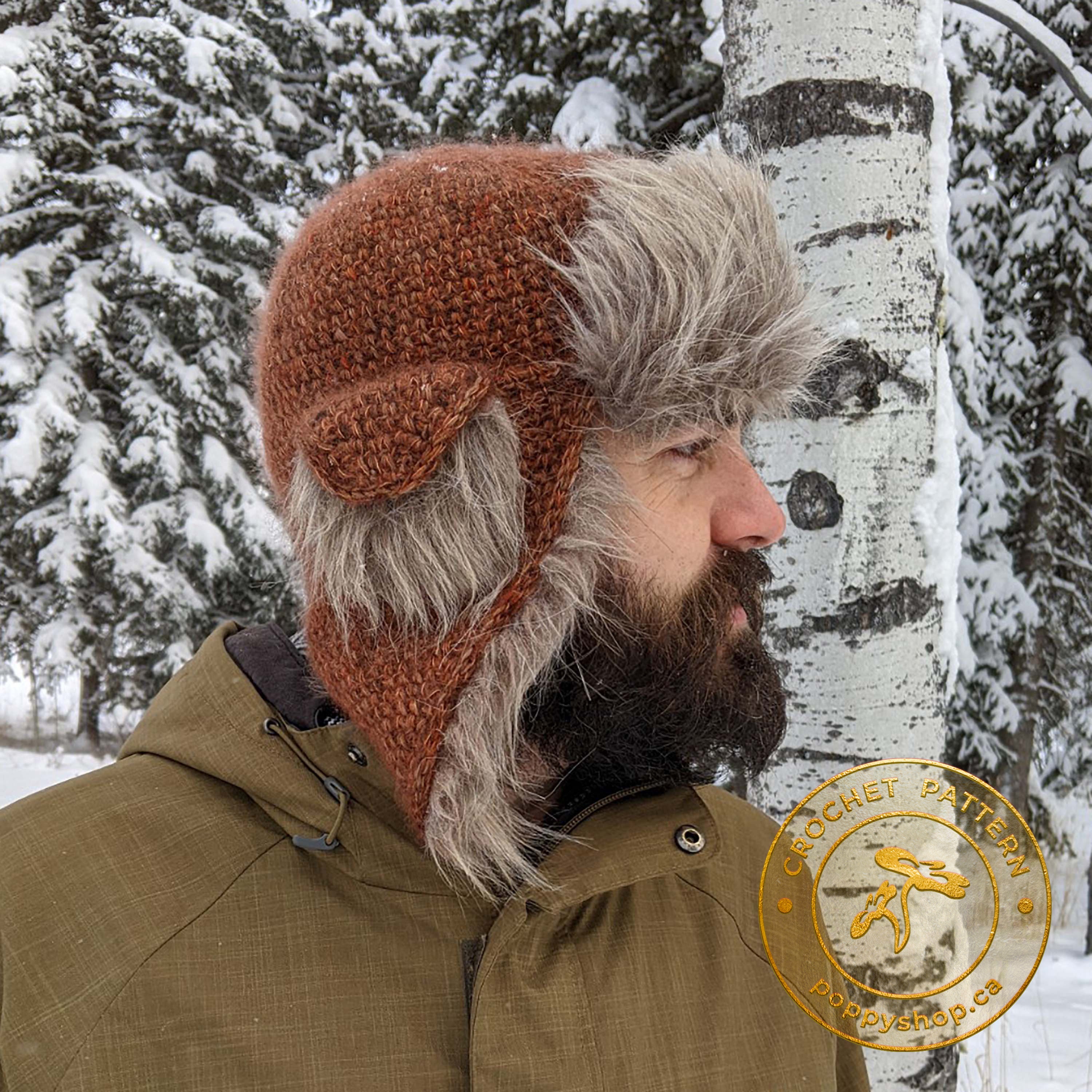 men's/women's TRAPPER HAT PDF pattern in 5 sizes