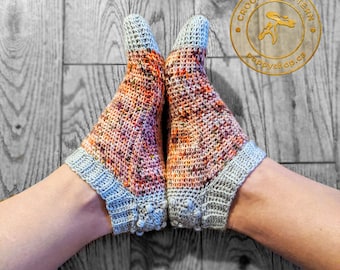 POPPY SHOP SOCKS Pattern | crochet socks pattern | crochet ankle socks pattern | crochet socks | socks pattern | Poppy Shop