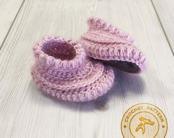 CROCHET BABY BOOTIES Pattern | crochet booties pattern | baby booties | baby slippers | baby shoes