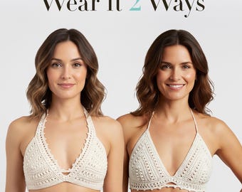 Patroon gehaakt bralette: omkeerbare bikinitop (pdf-download)