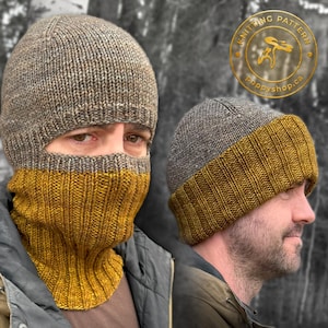 【良好品】 Convertible Knit Balaclava Hat Pattern | 2 in 1 Hat 帽子