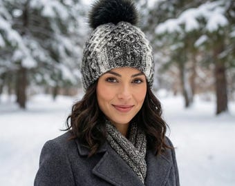 Diamond Beanie Crochet Pattern: Messy Bun & Closed Top Hat Options (PDF Download)
