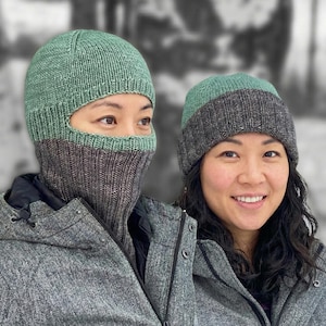 Patron de bonnet convertible en tricot : tailles unisexes enfant-adulte XL (téléchargement PDF)