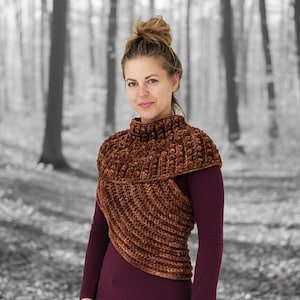 Crochet Cross Body Cowl Pattern: Valor Cross-Body Vest Pattern (PDF Pattern)