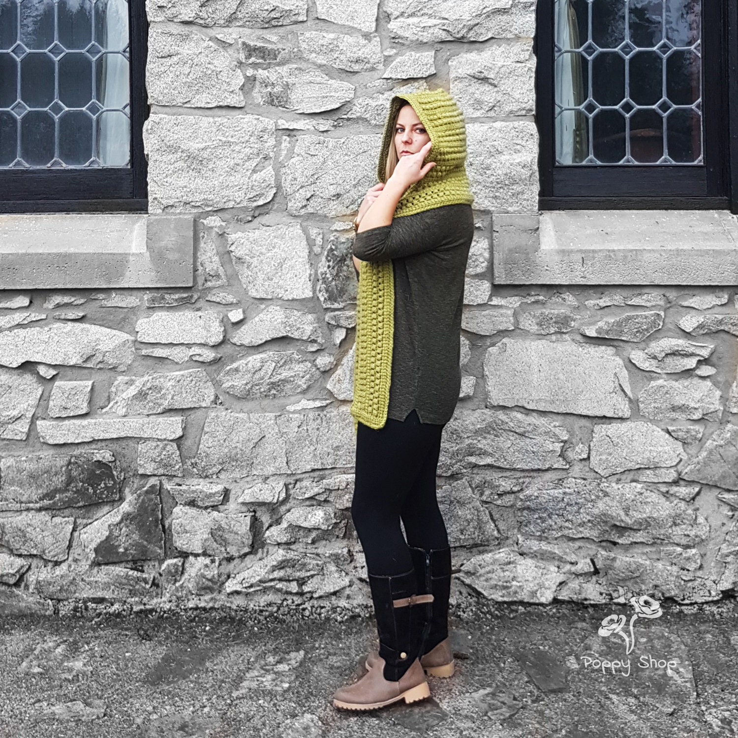 paranoid × allergy Hooded Scarf Hooded Scarf Crochet Pattern | Scoodie Pattern - Etsy