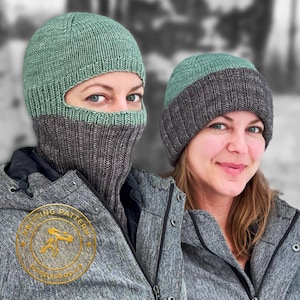 Convertible Balaclava Knitting Pattern | Hat & Balaclava PDF Pattern | Winter Knit Pattern