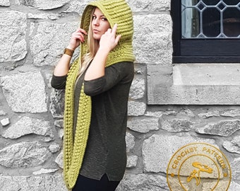 Hooded Scarf Crochet Pattern | Scoodie Pattern