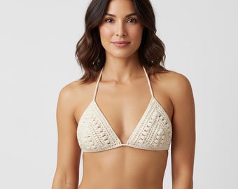 Crochet Bralette Pattern: Textured Summer Bikini Top (PDF Download)