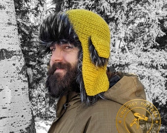 TRAPPER HAT Pattern | Trapper Hat | Trapper Hat Pattern | Crochet Trapper Hat | Ear Flap Hat Pattern | Poppy Shop