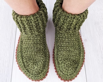 Häkelanleitung für gehäkelte Lederschuhe: Damengrößen 36-38 (PDF Download)