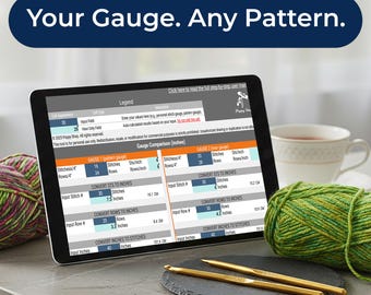 Spreadsheet gehaakte meterconverter: automatische patroonaanpassingen (digitale download)