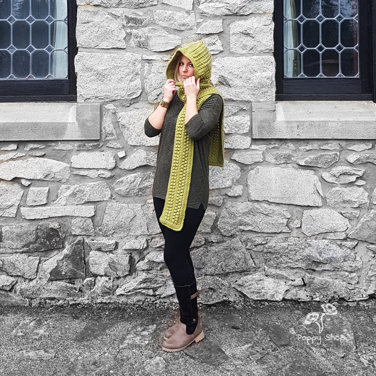 BOTT】24aw HOUNDSTOOTH HOODED SCARF - メルカリ