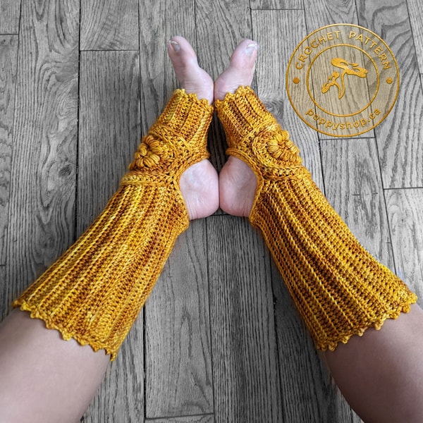 CROCHET YOGA SOCKS Pattern | prana yoga socks | crochet leg warmers | crochet yoga socks | socks pattern | yoga pattern | Poppy Shop