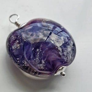 Deposit for Cremation memorial ashes bead pendant sterling silver glass in Essex UK England by The Molten Pixie glass artist memorial bead