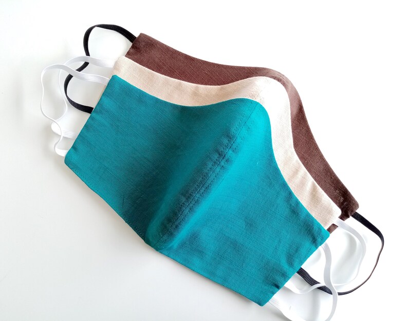 Cotton/linen Face Mask Various Colors Handmade in UK Etsy