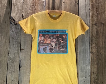 1975 Bad Company Bright Yellow Single Stitch Graphic T-shirt