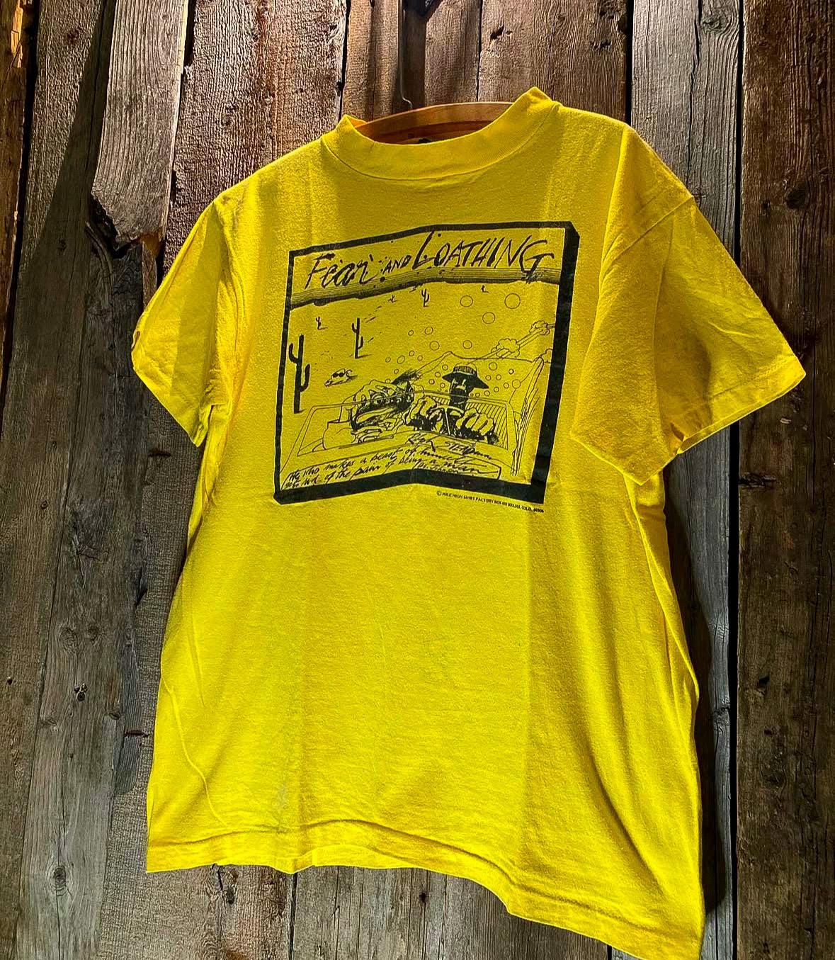 fear and loathing in Las Vegas Tシャツ L 1970's Original Fear and Loathing Yellow T-shirt - Etsy