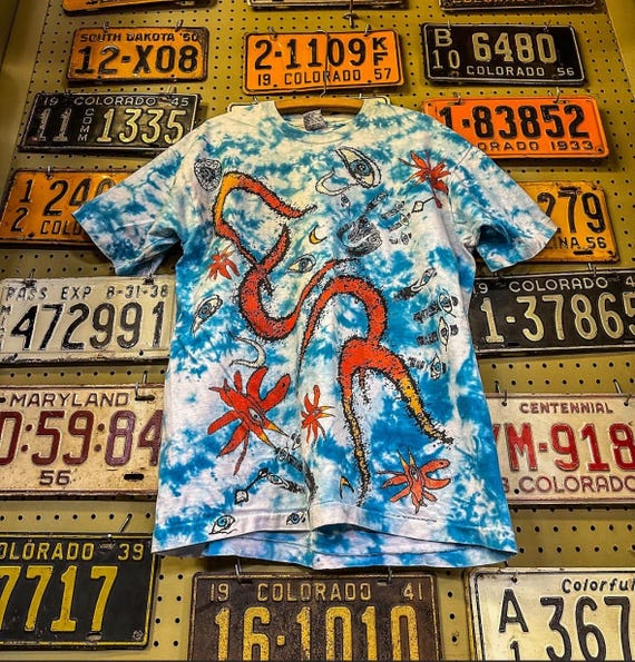 1992 the Cure “the Wish” Tour All Over Print T-shirt (liquid Blue