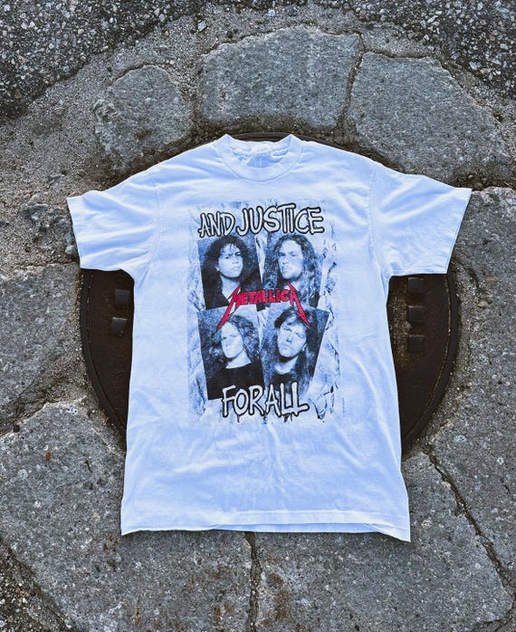 1988 Original Metallica “and Justice for All” White Tour T-shirt