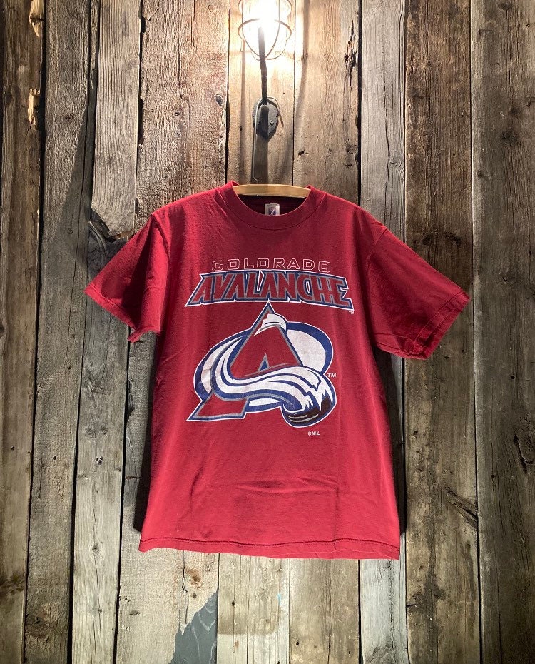 Vintage 90s Colorado Avalanche Hockey Western Conference Championship  T-shirt - Trends Bedding