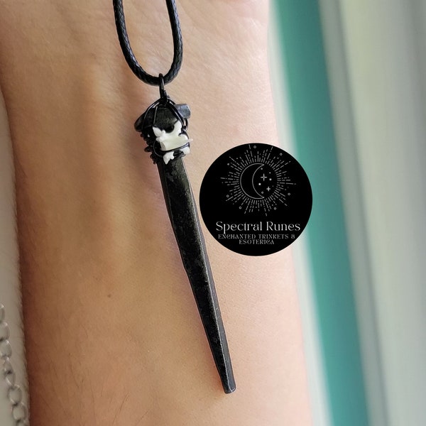 Coffin Nail w/ Snake Bone Wirewrapped Necklace