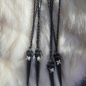 Coffin Nail w/ Snake Bone Wirewrapped Necklace