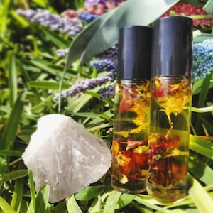 Beltane Goddess Quartz Crystal Infused Oil Roller
