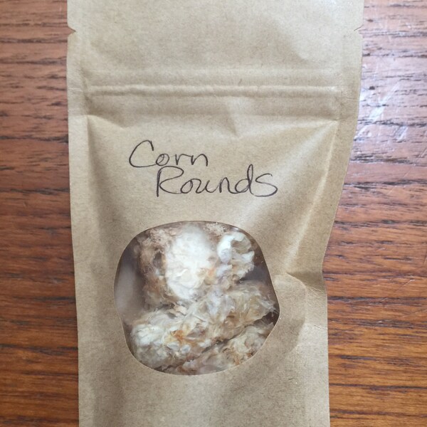 Dehydrated cob rounds, sweet corn