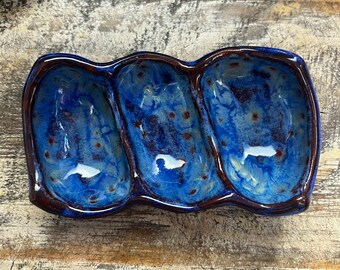 Divided Dish in NEW Lily Pad glaze