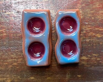 Mini Oil Well in sky blue and raspberry