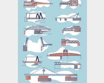 Bridges of the River Hull Postcard