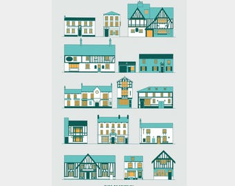 Pubs of Beverley Postcard